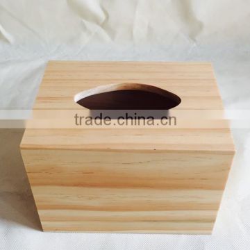 Wooden Square Tissue Packaging Box Crafts Facial Box Holder