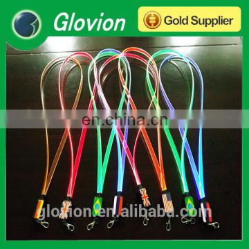 Glovion Hot sale LED flashing colorful TPU lanyards for party