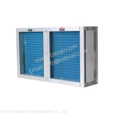 Heat pipe heat exchanger for heat recovery in air conditioning