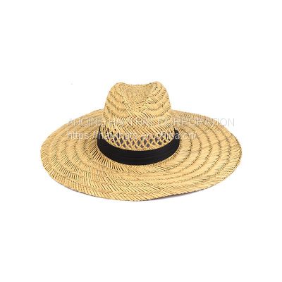Summer Bandage Straw Hat Outdoor Outing Large Brim Sun Hat