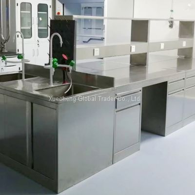 Stainless Steel Lab Furniture Central Laboratory Table Factory Direct Selling Island Bench 3000x1500x850mm