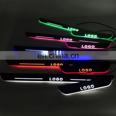 Led Door Sill Plate Strip light door scuff for mazda 3 multi colors remote switch voice control