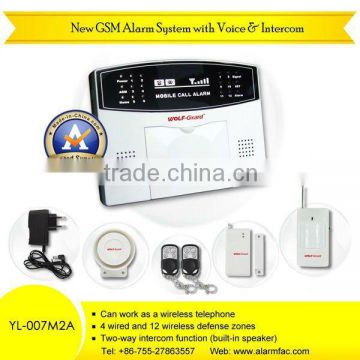 2012 hot sale ODM/OEM Business/Home GSM Alarm System gsm elderly emergency YL-007M2A