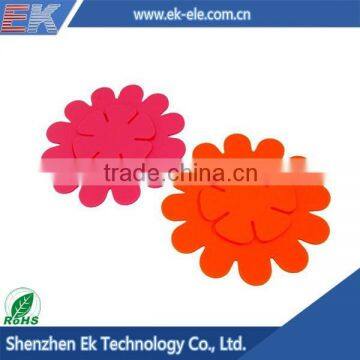 China wholesale custom colorful cute silicone cup mat