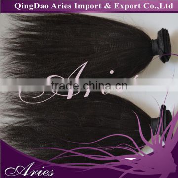 100% 7A Brazilian Virgin Human Hair Weave Extensions Yaki Kinky Straight Hair