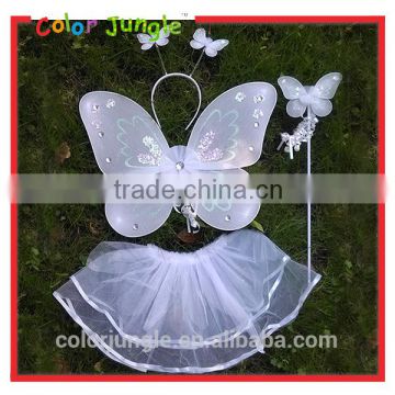 kids party dress costume butterfly Wings Wand Set for Girls Birthday Gifts