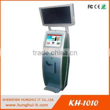 customizable touch screen interactive payment kiosk with advertising screen