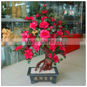 Jade fengshui tree, decorative money tree 38 peony flower