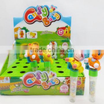 CANDY TOYS WITH WIND UP CLIMBING DOLL
