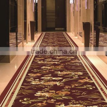 2015 best-seller 100% nylon material printed pattern pretty design nylon printing carpet for hotel corridor