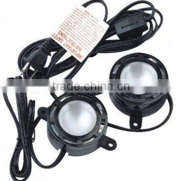 puck double with roll switch light fixture