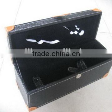 Quality new coming leather wine packaging box