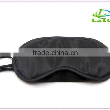 Polyester satin fabric eye mask with earplug and pouch