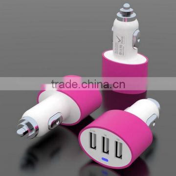 2014 new products cactus three ports universal car charger for mobile phone