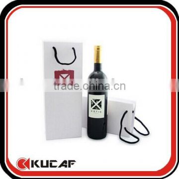 Custom print logo 200gsm art paper mini wine bottle bags