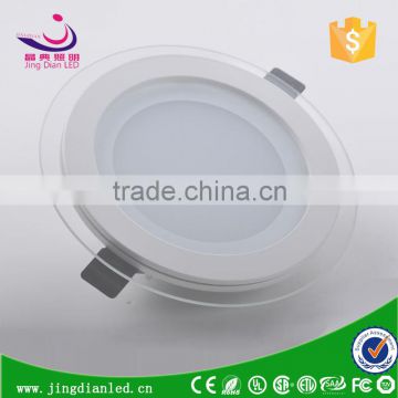 2015 China factory price Warm white 6W 12W 18W 5730 85-265V 120 degree round square slim glass led ceiling panel light with CE