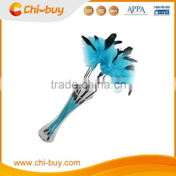 Chi-buy Hot Selling Interactive Colorful Feather Teaser Cat Toy Free Shipping on order 49usd