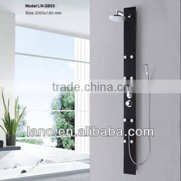 Floor stand glass shower pnel,stand shower column LN-G653