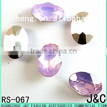 13*18mm jelly purple color oval shape sew on resin stones