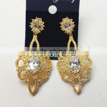 New style cubic zirconia bridal earrings