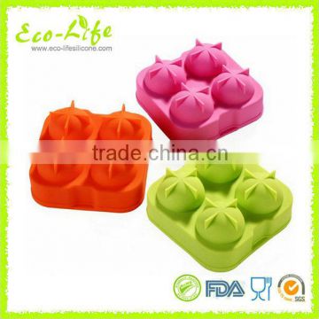High Quality 4 Cavity Silicone Whiskey Balls Mold Ice Cube Tray