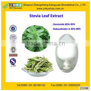 GMP certified factory suply 100% natural Stevia Extract Rebaudioside A