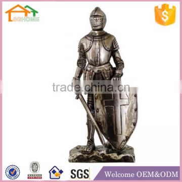Factory Custom made best home decoration gift polyresin resin crusader knight