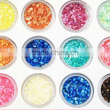 12colors Shell Powder for Nail Decoration Nail Art Glitter