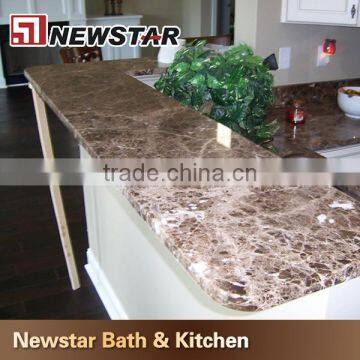 Chinese hot sales emperador dark marble kitchen top