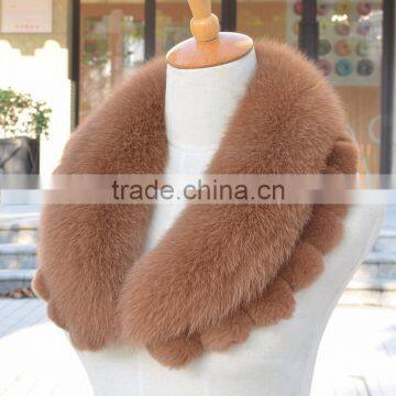 Myfur Chinese Supplier Top Quality Natural Fox Fur Hood Collar