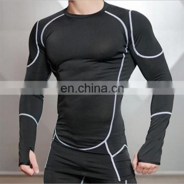 muscle o neck elastane gym mens compression shirts