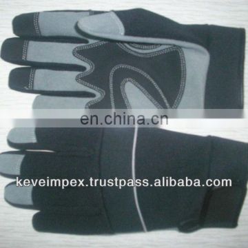 Top quality synthetic Leather custom mechanic gloves Safety gloves 2018