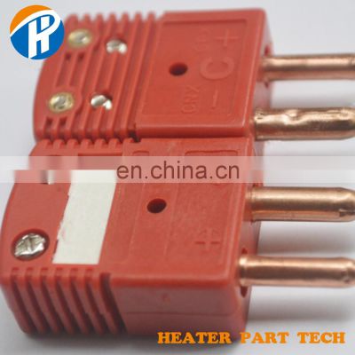 Tungsten-rhenium instrument connector C Type Thermocouple Plug and Socket Red color plug