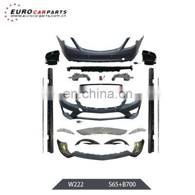 W222 2010-2016y bodykit S63 b700 autoparts front bumper side skirt grille rear bumper front lip w222 S350 S400 S500 S63 S65 b700