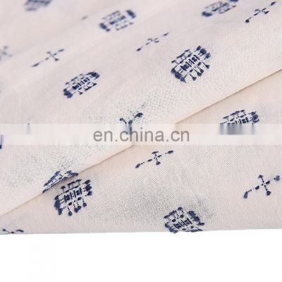 stock yarn dyed woven dobby fabric 100%cotton cutting motif fabric shirt dress skirt fabric