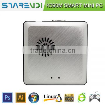 Sharevdi Factory price unbutu mini PC K390M,bare bone mini pc ,intel dual core 1037U 1.86GHz VGA,WIFI , wall-mounted