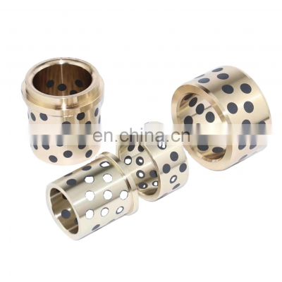TCB500 CuZn25Al5Mn4Fe3 Copper Alloy Bronze Bushing with Solid Graphite Sintered Improved Performance for Crane Electromotor.