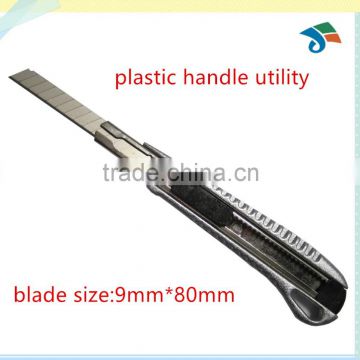 9*80mm plastic handle mini utility knife