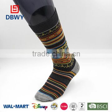 Cotton spandex fashion design strip socks