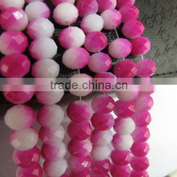 8mm Sales of neon color glass rondelle beads BZ030