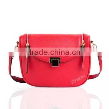 Chinese Red Women Bag Fashion Women Messenger Bags, Leather Shoulder Strap Bag High Quality Leather Crossbody bag