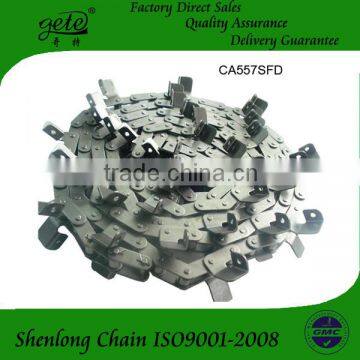 CA557 agricultural roller chain with SD attachments