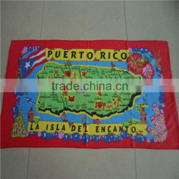promotion map printed beach towel