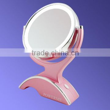 360 degree mirror with lights