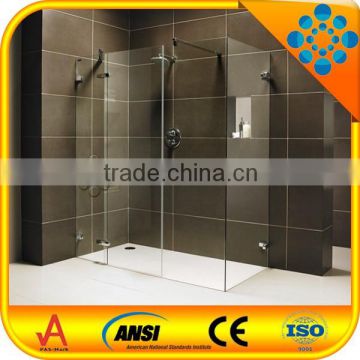 frameless tempered glass stainless steel square/rectangle opening shower enclosure/shower room