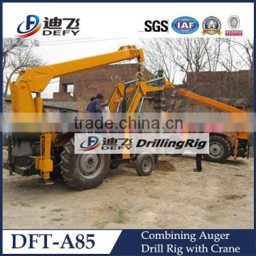 DFT-A85 screw pile driver machine with 8t crane