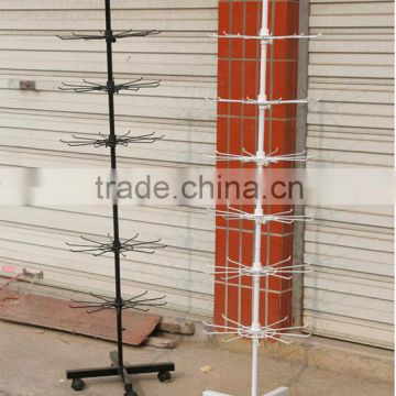 Wire powder coated tabletop hat rack for shop