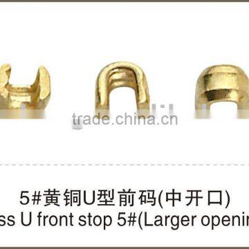 Brass U top stopper No.5 Middle opening zipper garment accessories