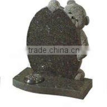 Gravestone bear violet granite stone statue DSF-M010