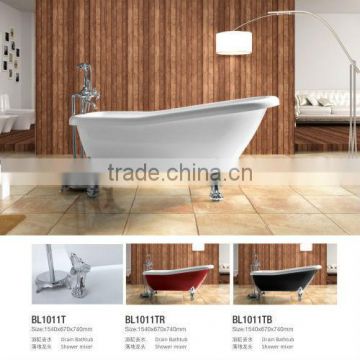 2014 new products Seasummer Acrylic walk in bathtub for hotel project with mix valve shower